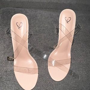 Windsor strappy clear heels